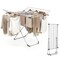 Foldable Clothes Drying Rack with Side Wings No Assembly Silver